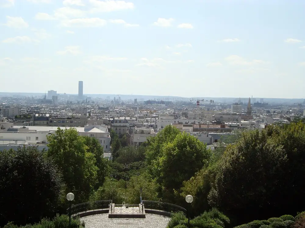 la vue depuis le parc de Belleville — Paris 20e, secteur d'intervention détection canine punaises de lit